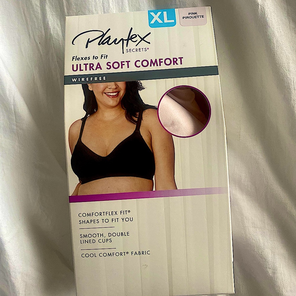 Playtex Women's Plus Size Secrets Ultra Soft Comfort Convertible Wirefree Bra